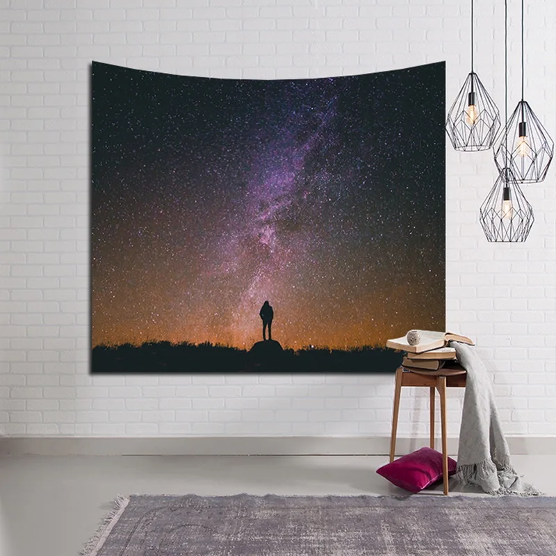 

Urijk Universe Starry Sky Pattern Wall Hanging Tapestry Bedding Bedspread Home Decor Bedroom Living Room Beach Towel Throw Mat