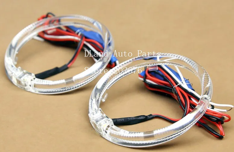 

FREE SHIPPING, DLAND OPTICAL LED ANGEL EYE RING HALO FOR BMW STYLE, WITH 80MM AND 95MM AVAILABLE