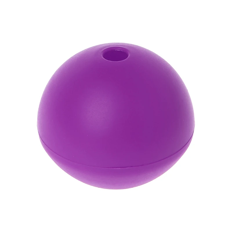 Ледяные шарики производитель круглая Сфера лоток кубик прессформы шарик виски коктейли силиконовый инструмент#0622 - Цвет: Фиолетовый
