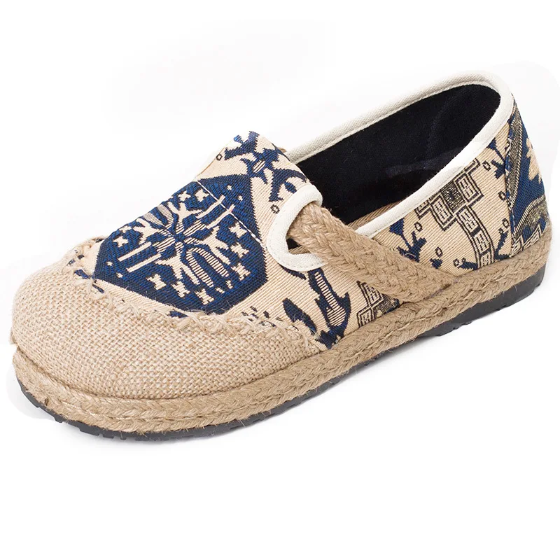 SONDR/Женская обувь большие размеры Винтажная с вышивкой zapatos de mujer на плоской