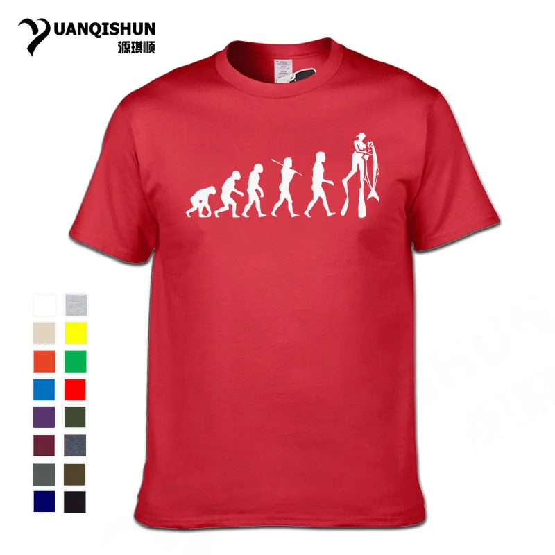 

Evolution Freediving Free Diving Speargun Mask Silhouette Printed t-shirt New Fashion Summer T Shirt Freedivinger Freediver