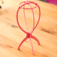 Шляпа Крышка Дисплей Держатель Стенд Пластиковый складной для парика устойчивый прочный волос головы аксессуары для парикмахерских инструментов случайные цвета