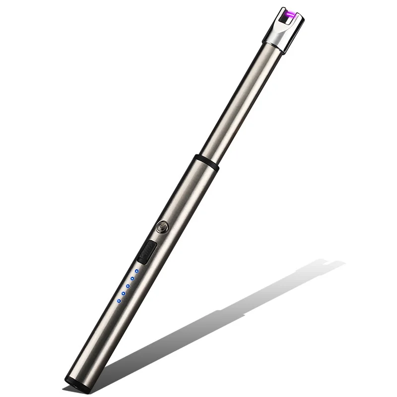 Длинная электрическая перезаряжаемая USB кухонная зажигалка, ветрозащитная Электронная зажигалка для сигарет, плазменная импульсная дуговая Зажигалка для барбекю, беспламенная зажигалка - Цвет: A