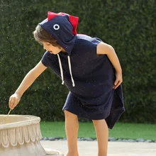 Детский пляжный купальный костюм с рисунком Стегозавра, девочки-Мальчики Набор Рашгард, хлопок, защита от солнца УФ, купальный костюм