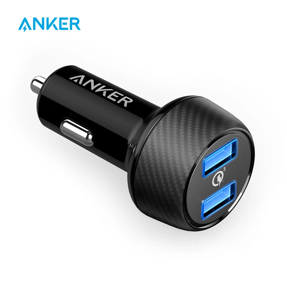 Anker PowerDrive Speed 2 39 Вт автомобильное зарядное устройство с двумя USB портами быстрая