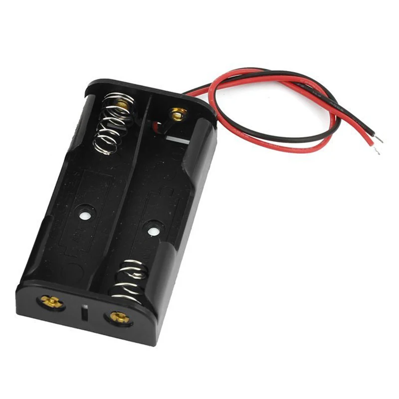 

2 pieces Spring Clip made of Black Plastic 2 x 1.5V AA Battery Holder Slot
