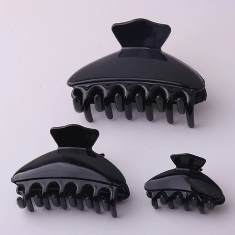 2 Pcs/lot Butterfly Holding Hair Claw Bright Black Section Styling Tools Hair Clip Clamps Care Hairpins Salon Fix Hair Sell