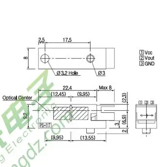 

5pcs PS-117D PS-117L 117D 117L photoelectric infrared reflection transmissive type tsc7057 paper detection sensor