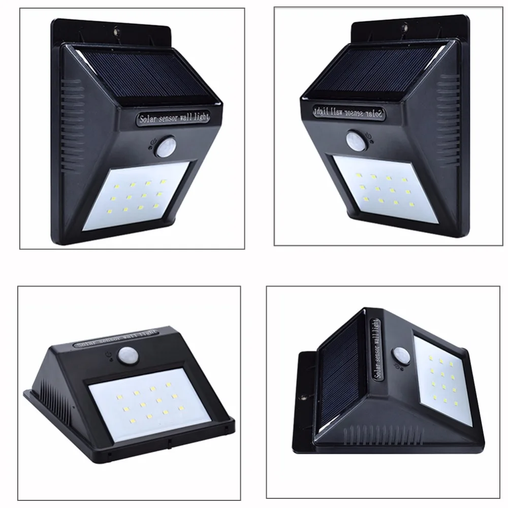 Lâmpadas Solares ao ar livre À prova Function : Motion Sensor Wireless Solar Power Lamp