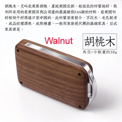 Walnut wood Пульт дистанционного управления Ремонт палисандр Автомобильный Брелок оболочка для Toyota Sienna(только деревянный чехол - Цвет: Walnut wood