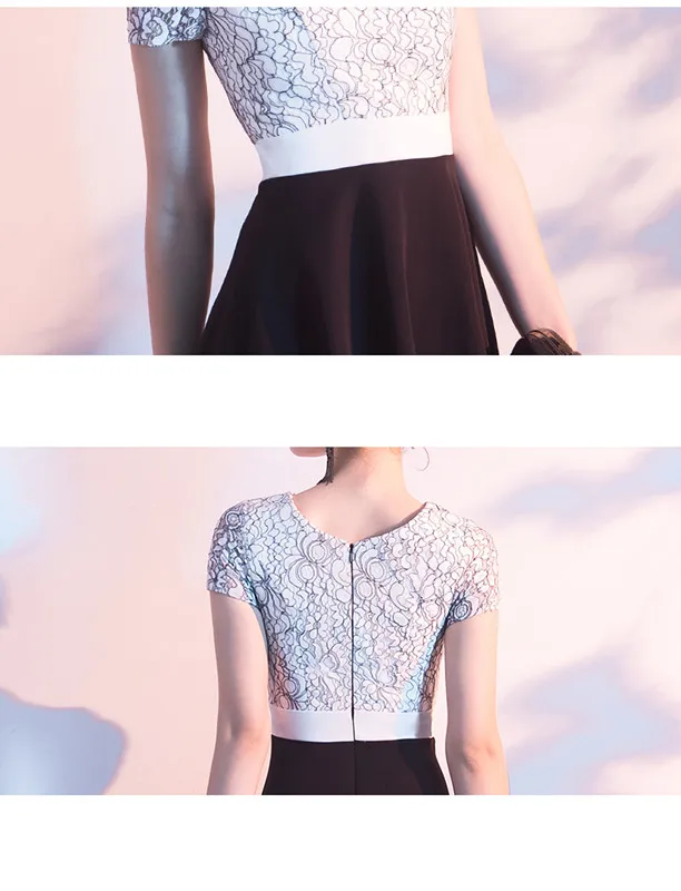 Винтажное короткое платье с коротким рукавом для выпускного вечера 2020 Vestido De Festa