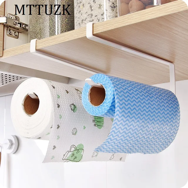 Best Offers MTTUZK Creative Kitchen Paper Holder Hanging Tissue Towel Rack Toilet Roll Paper Towel Holder Kitchen Cabinet Storage Rack