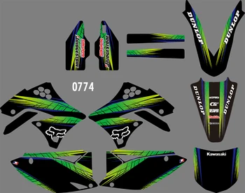 

0774 Motorcycle Team Graphic & Backgrounds Decal Stiker Kits for KAWASAKI KXF450 2009 2010 2011