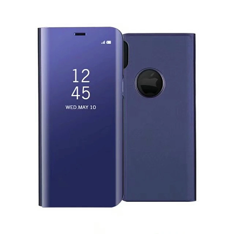 Luxury Glitter Mirror Flip Phone Cover Holder Stand Plating PU Leather Case For Apple iPhone X 8 7 7 Plus Cases 6 6s Plus Cover