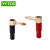 YYTCG-conector adaptador de altavoz de vídeo, Conector de ángulo recto de 90 grados, 4mm, Banana con cabezal para tornillos tipo L para amplificador de poste de encuadernación, 8 Uds. ► Foto 3/6