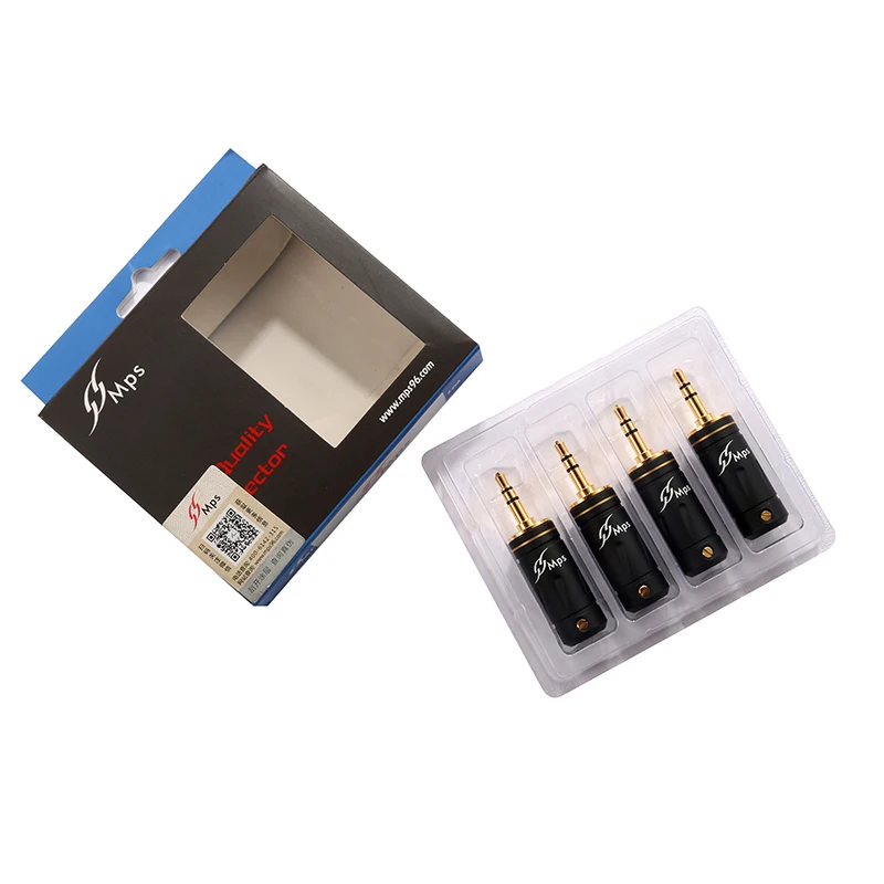 Hi Fi MPS Stegodon 3 полюса 5 мм аудио 24 К позолоченный AUX разъем коннектора jack стерео