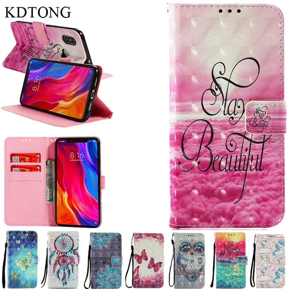 

KDTONG Case sFor Coque Xiaomi Mi 8 Case Luxury Flip Stand Wallet Card Leather Cover Fundas For Xiaomi Mi 8 Mi8 Case Cover Capa