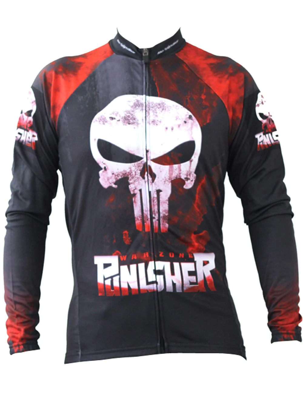 

Alien SportsWear Skull Pattern Mens Quick Dry Black Bicycle Jerseys Autumn Polyester Long Sleeve Cycling Clothing Size 2XS-6XL