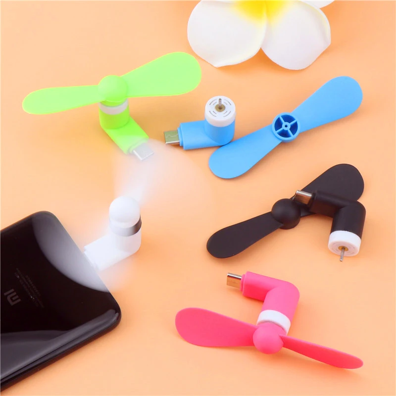 Fleksibel Usb Fan Portable Mini Mobile Phone Penggemar untuk Samsung Huawei Xiaomi OTG Ponsel Android USB Mikro Tipe-C cooler USB Gadget