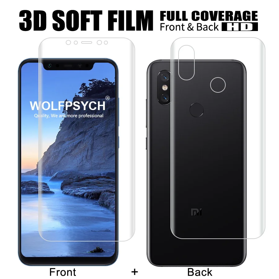 

Front + Back Soft Film For Xiaomi Mi 8 Explorer Lite Pro Se 8X Screen Full Cover Protector Silicone Hydrogel Sticker