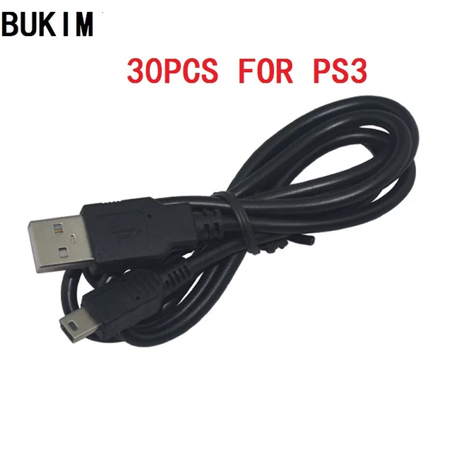 Best Price BUKIM 30 PCS USB Charge Cable for sony for PS3 Controller for playstation 3 charging cable