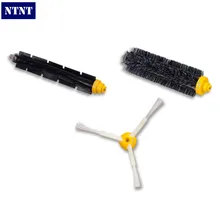 NTNT 1Bristle brush 1 Flexible Beater Brush 1Side Brush for iRobot Roomba 600 700 Series Vacuum