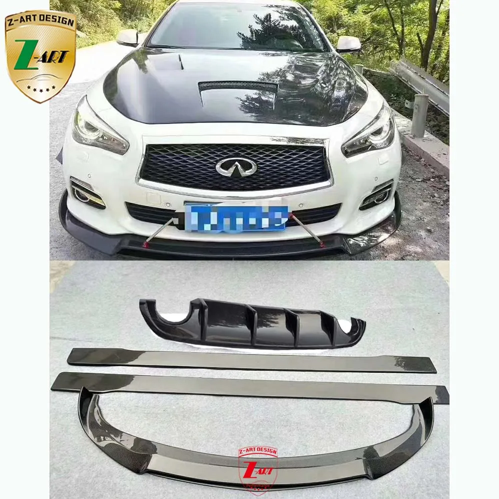 Z-ART для infiniti Q50 Комплект кузова из углеродного волокна для infiniti Q50 аэродинамический комплект для Q50 S Набор для тюнинга - Цвет: Армейский зеленый