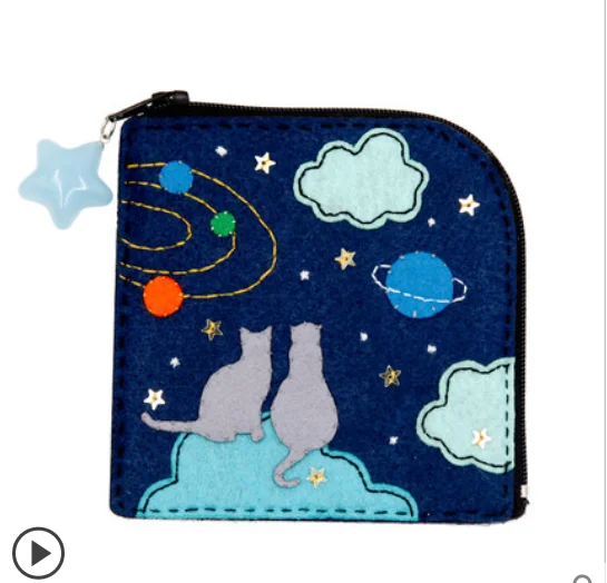 

Coin Purse Fabric Felt kit Non-woven cloth Craft DIY Sewing set Handwork Material DIY needlework supplies