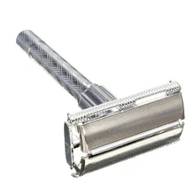 Горячая Распродажа, новое серебряное лезвие для мужчин, безопасная ручная Бритва для бороды, двухстороннее лезвие, бритва для волос