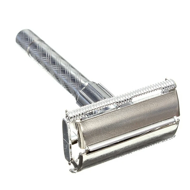 

Hot Sale New Blade Silver Men Safety Manual Beard Shaver Double Edge Blade Hair Razor