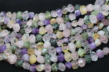 

prehnite/amethyst/citrine/rose quartz baroque faceted loose beads nature for making jewelry necklace 14inch FPPJ wholesale