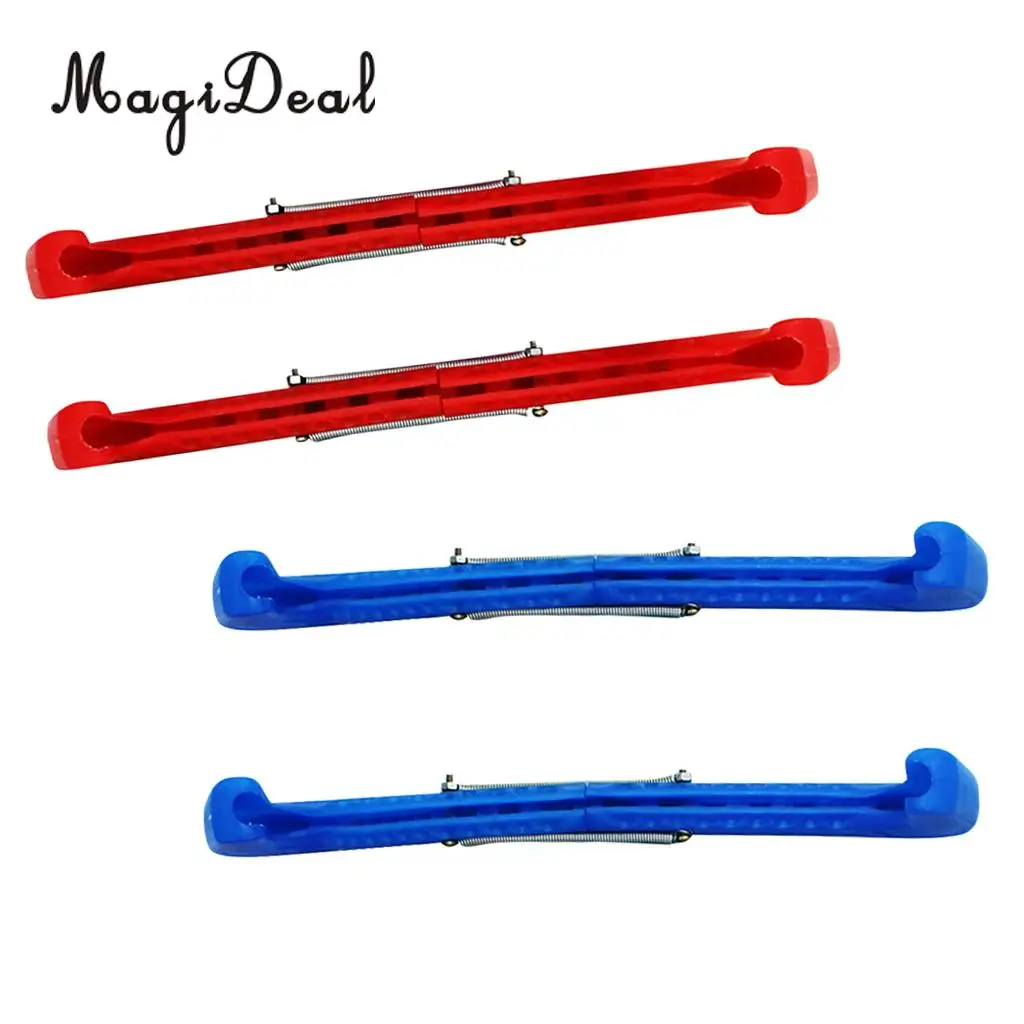 2 Pair Plastic Ice Hockey Figure Skate Walking Blade Guard Protective Cover