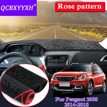 Автомобильный Стайлинг для peugeot 2008- RHD& LHD розовый узор коврик на приборную панель защитный интерьер Photophobism коврик тент подушка