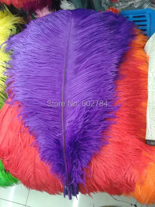 

EMS Free shipping Purple 100PCS 50-55cm 20-22inch ostrich feather ostrich plumage Wedding centerpieces