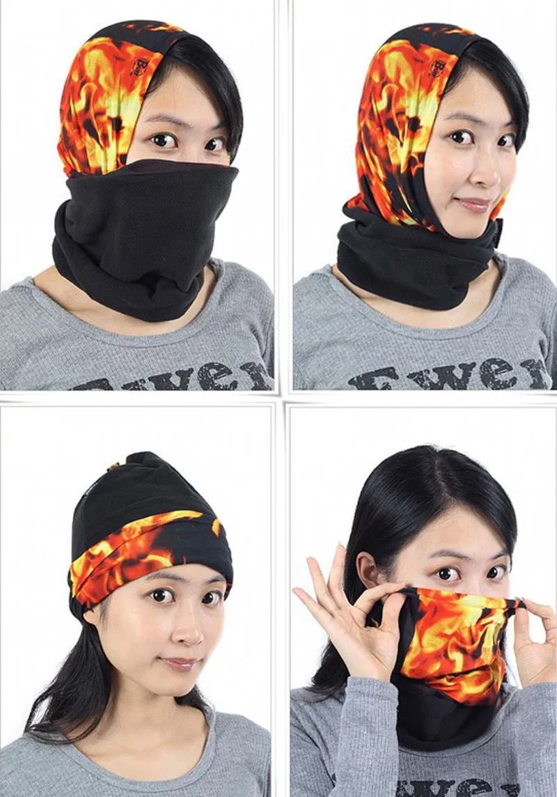 New Fashion Winter Fleece Warm Magic Neck Bandana Scarf Headband Skull Unisex Scarf Multi Functional Seamless Tubular Tube mens head wrap bandana