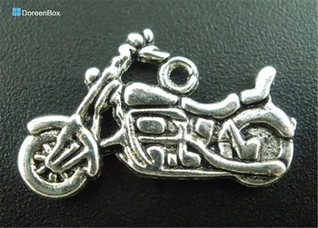

Doreen Box Lovely 30PCs Silver Color Motorcycle Charms Pendants 24x14mm (B03298)