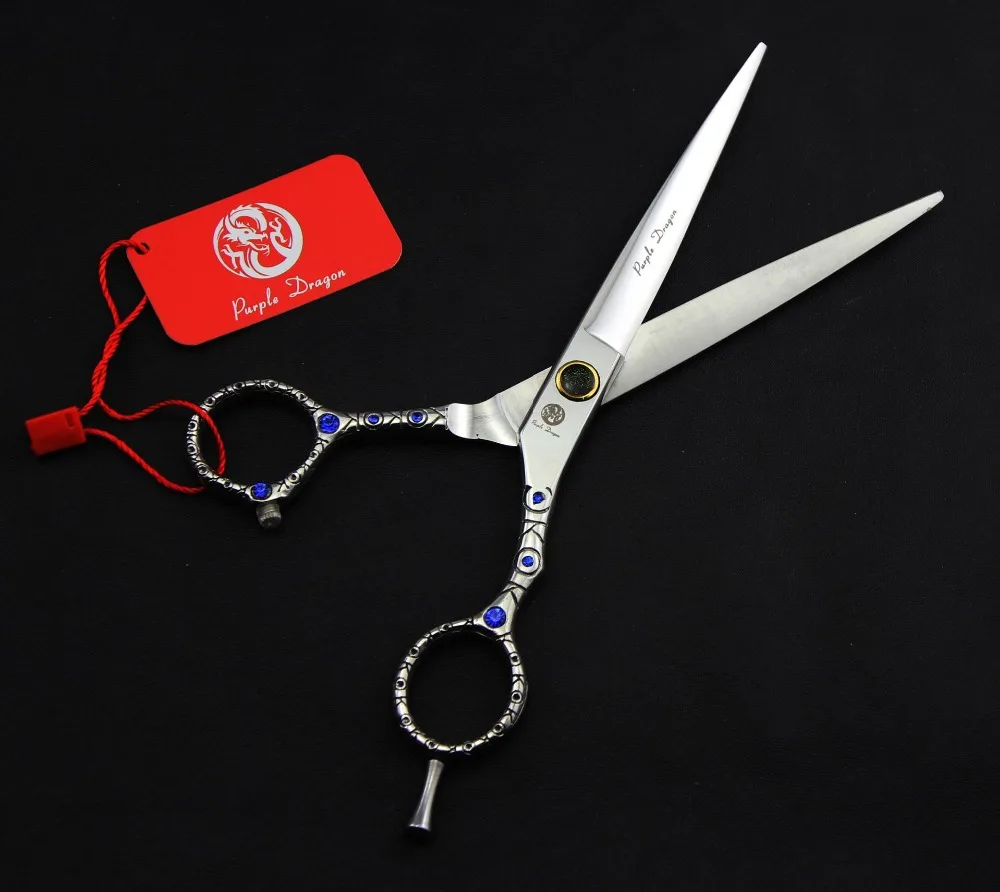 

FAST Shipping! professional 7 inch Sapphire pattern handle 440C high-grade hairdressing hair cutting scissors barber salon shear