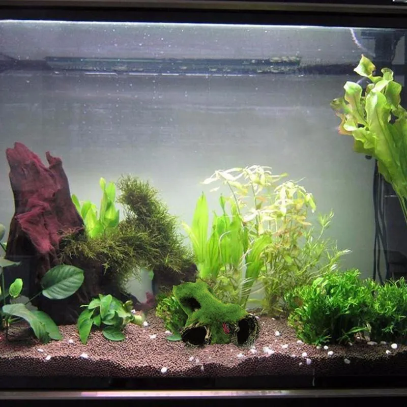 Искусственный пень мох аквариум Aquascaping Fish Shrimps Shelter прячущиеся пятна украшения