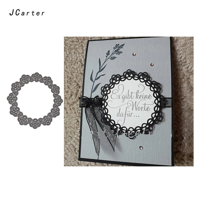 

JC Metal Cutting Dies for Scrapbooking Lace Flower Circle Dies Cut Craft Die Stencil Handmade Paper Card Making Model Decoration