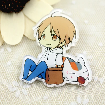 FFFPIN Natsume Yuujinchou Кот, значок для учителя, акриловая ПММА брошь в виде кошки, монета, ткань, сумка, знак для дома, Нацумэ, книга друзей, булавка - Цвет: Model B