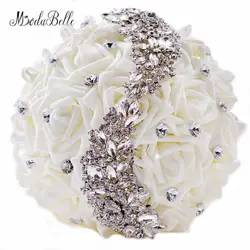 2016 Swarovski Crystal Букеты Свадебные бисером невесты buques искусственный Casamento горный хрусталь Букет невесты Цветы
