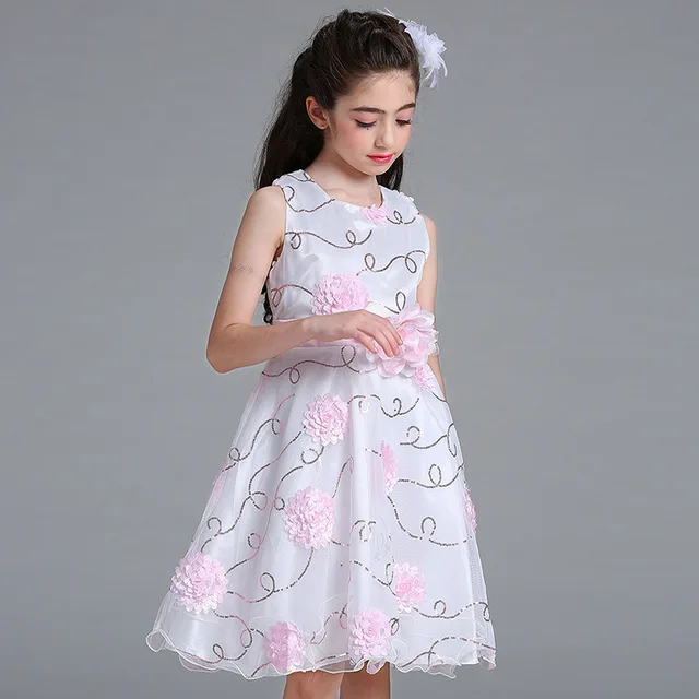 Aliexpress European Style Princess Flower Dress For European Style Princess Flower Dress For Wedding Fl Designer Child Birthday Party Mesh Dresses