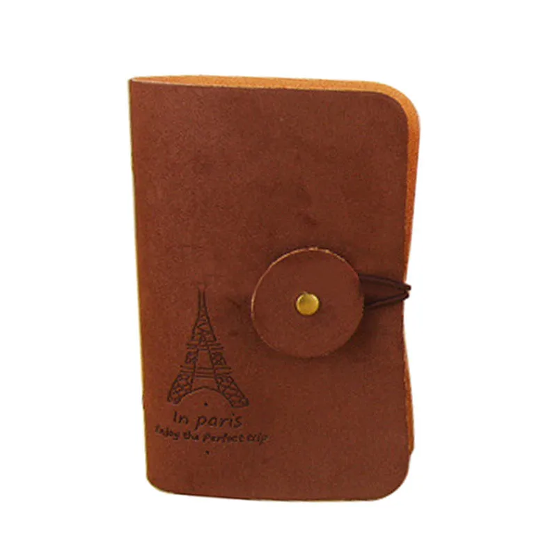 

2017 Retro Eiffel Tower Women Men Leather Credit Card Holder Business Cards Cover Bags Card Organizer Bag carteira Dropshipping
