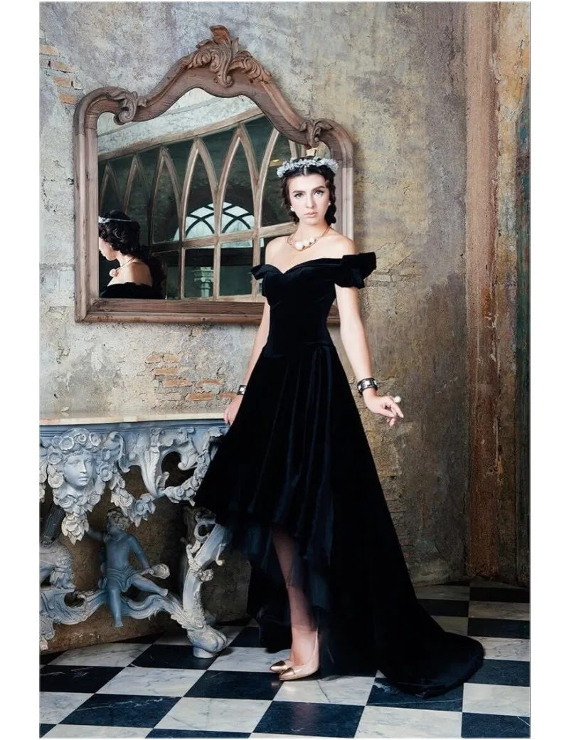 robe soiree Hot Sale Saudi Arabian abendkleider Black Velvet robe soiree Hot Sale Saudi Arabian abendkleider Black Velvet