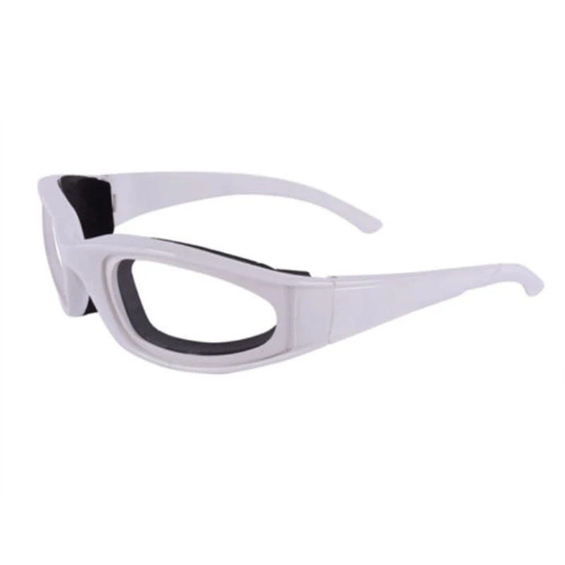 Черный/белый/зеленый/фиолетовый 1* лук очки кухонные разделочные нарезки защитные очки для глаз аксессуары новые - Цвет: White