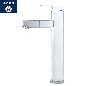 

Azos Basin faucet Pull-out Wash Basin Brass Chrome Cold and Hot Switch Rotatable Kitchen Above Counter Basin Shower Room SquareC