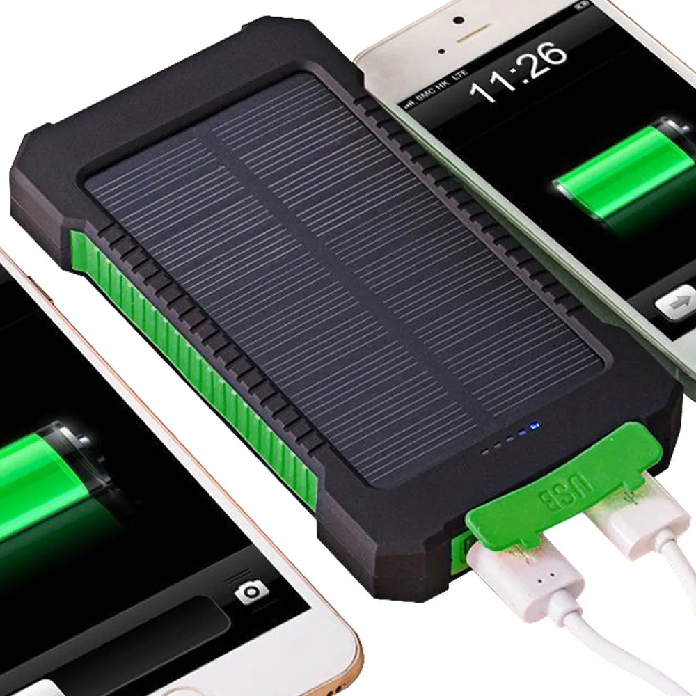 Портативный солнечный внешний аккумулятор diy Чехол универсальный внешний аккумулятор коробка зарядное устройство cargador diy портативный светодиодный для мобильных телефонов - Цвет: Зеленый