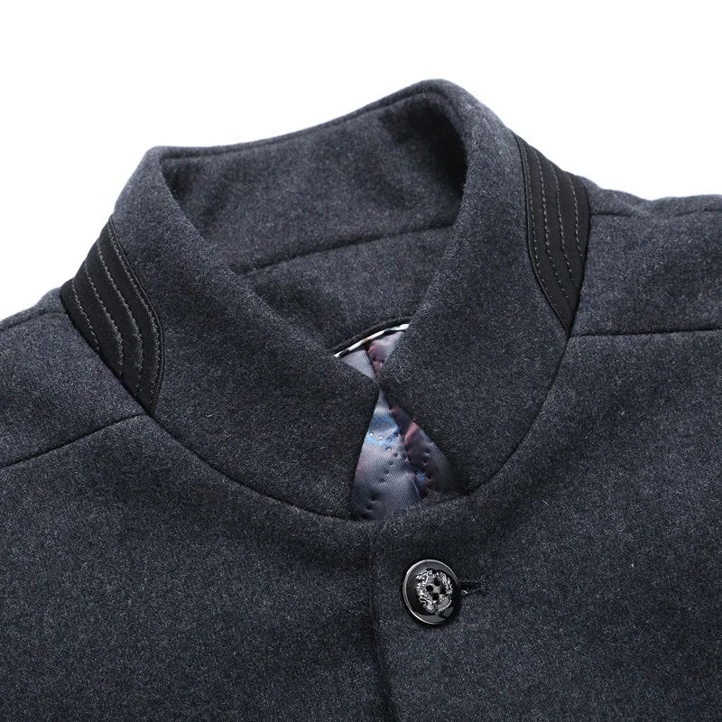 Batmo 2018 Новое поступление зимний высококачественный шерстяной мужской серый