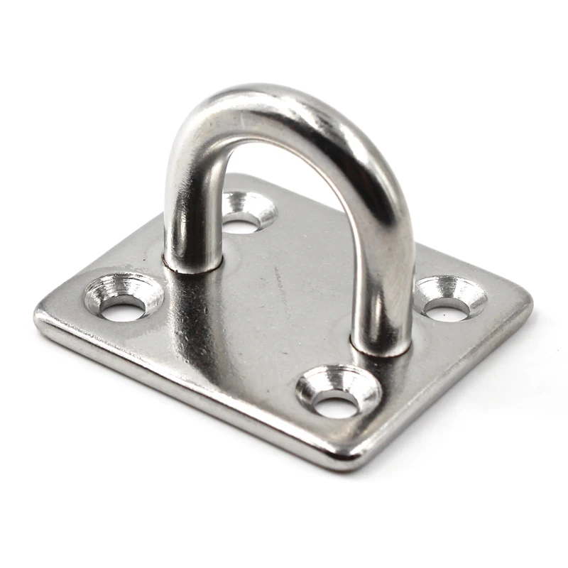 Pack de 8 80 x 26 mm BELLE VOUS Placa de Ojo M8 Acero Inoxidable Anclaje Pared con Tornillos Capacidad de 200 kg - Resistentes Ganchos Techo//Pared Forma de U Argolla Pared para Colgar