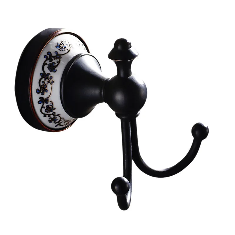Bathroom accessories European black antique copper clothes hook black